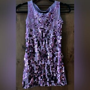 H&M Girl’s Size Medium Purple Sequinned Sleeveless Dance Costume Dress